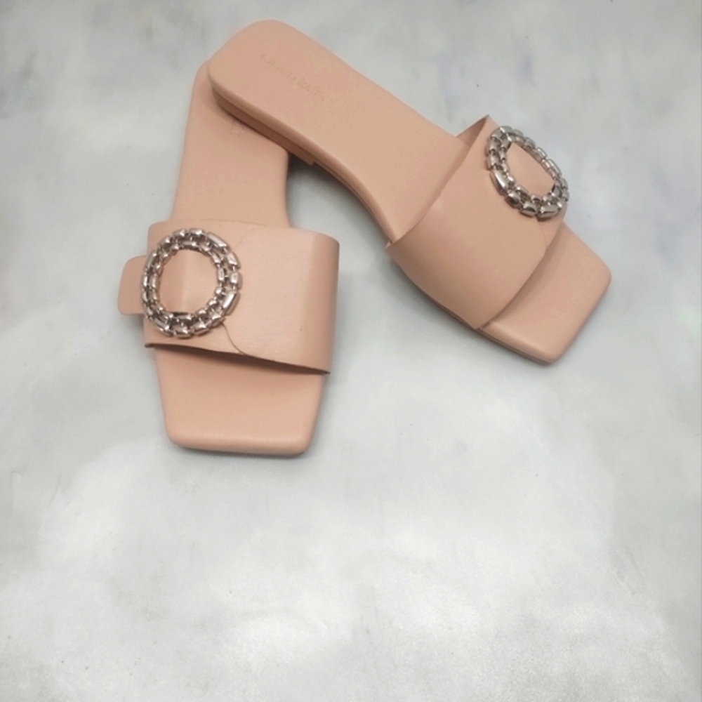 Open Edit Slide Summer Nude/light Color Slide Sandal Size 6.5M